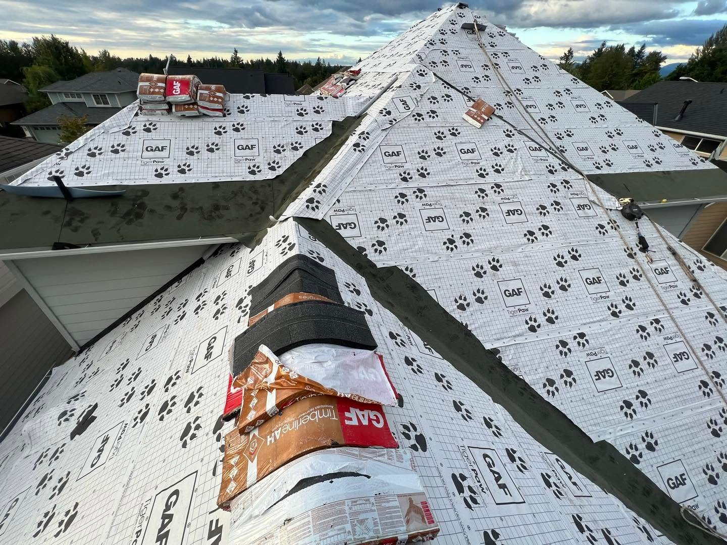 Sounders Roofing roof underlayment project